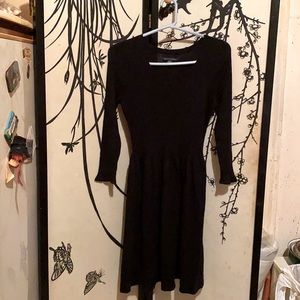 American Eagle Outfitters Black Knit Fitted Dress